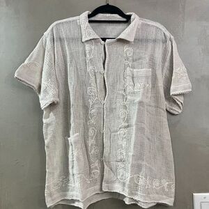 BODE Mesh Filigree Short Sleeve Shirt Sample